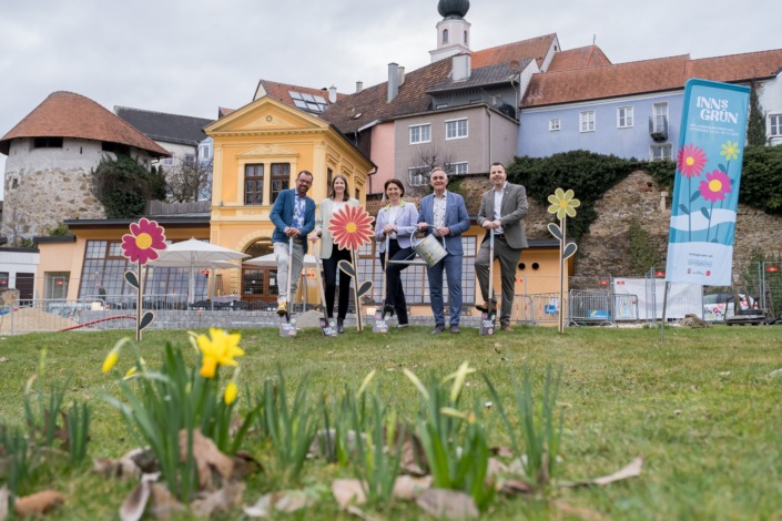 Spatenstich Landesgartenschau INNs Grün