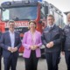 Durch Finanz-Pilotprojekt werden Oberösterreichs Feuerwehr und Gemeinden nachhaltig gestärkt (v.l.: Landes-Feuerwehrinspektor Kraml, LR Lindner, LRin Langer-Weninger, Feuerwehrpräsident Mayer und Landes-Feuerwehrkommandant-Stv. Hutterer)