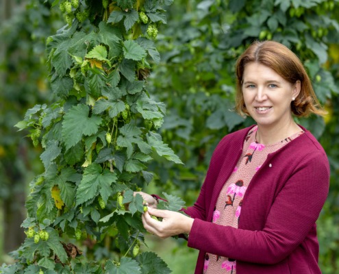 LRin Michaela Langer-Weninger ist überzeugt: Unsere Mühlviertler Hopfenbäuerinnen und Hopfenbauern produzieren jährlich mit viel Hingabe besten Qualitätshopfen und pflegen damit Tradition und Kulturgut